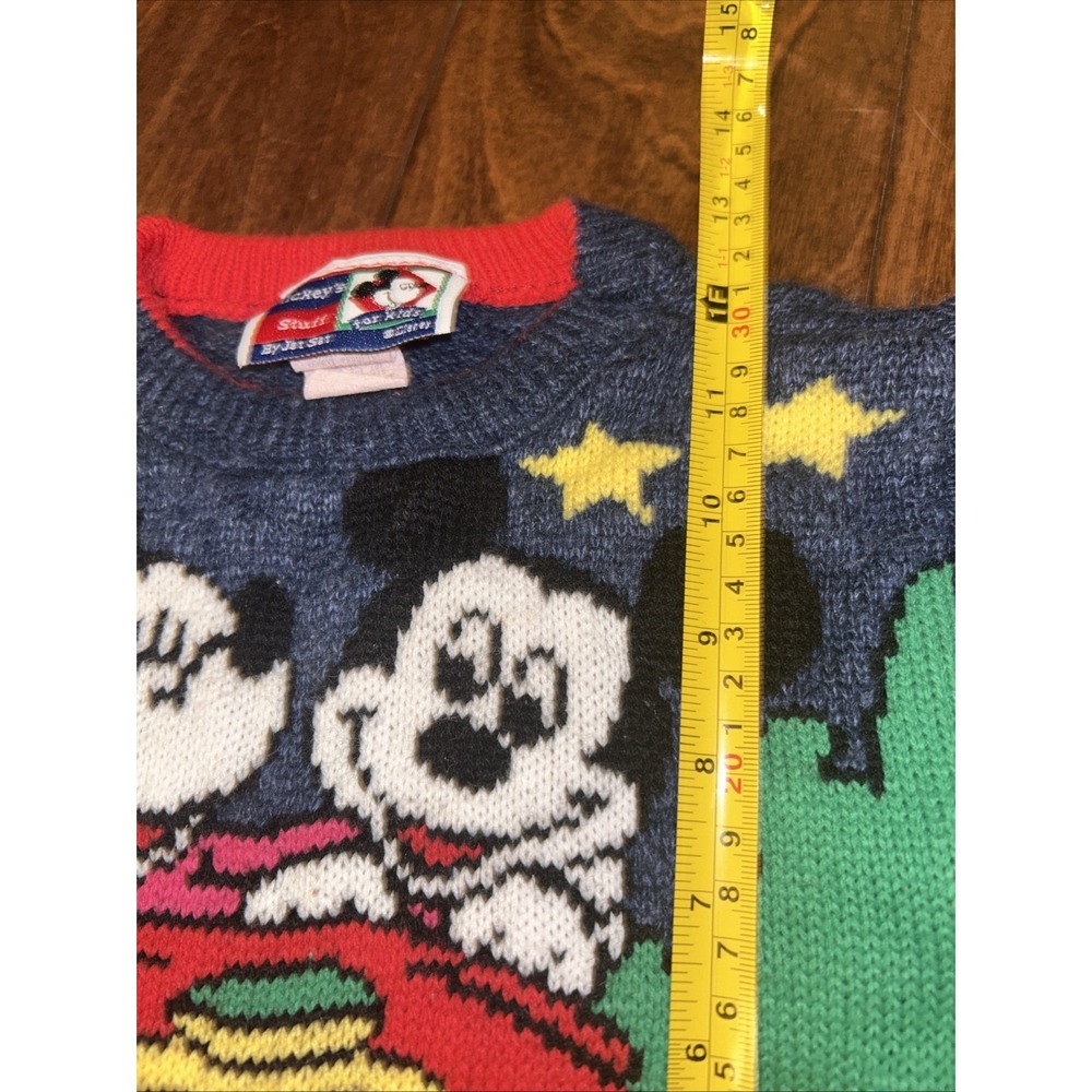Vintage Mickey & Friends by Jet set Minnie & Mickey sweater size 3T made In USA - Picture 6 of 6